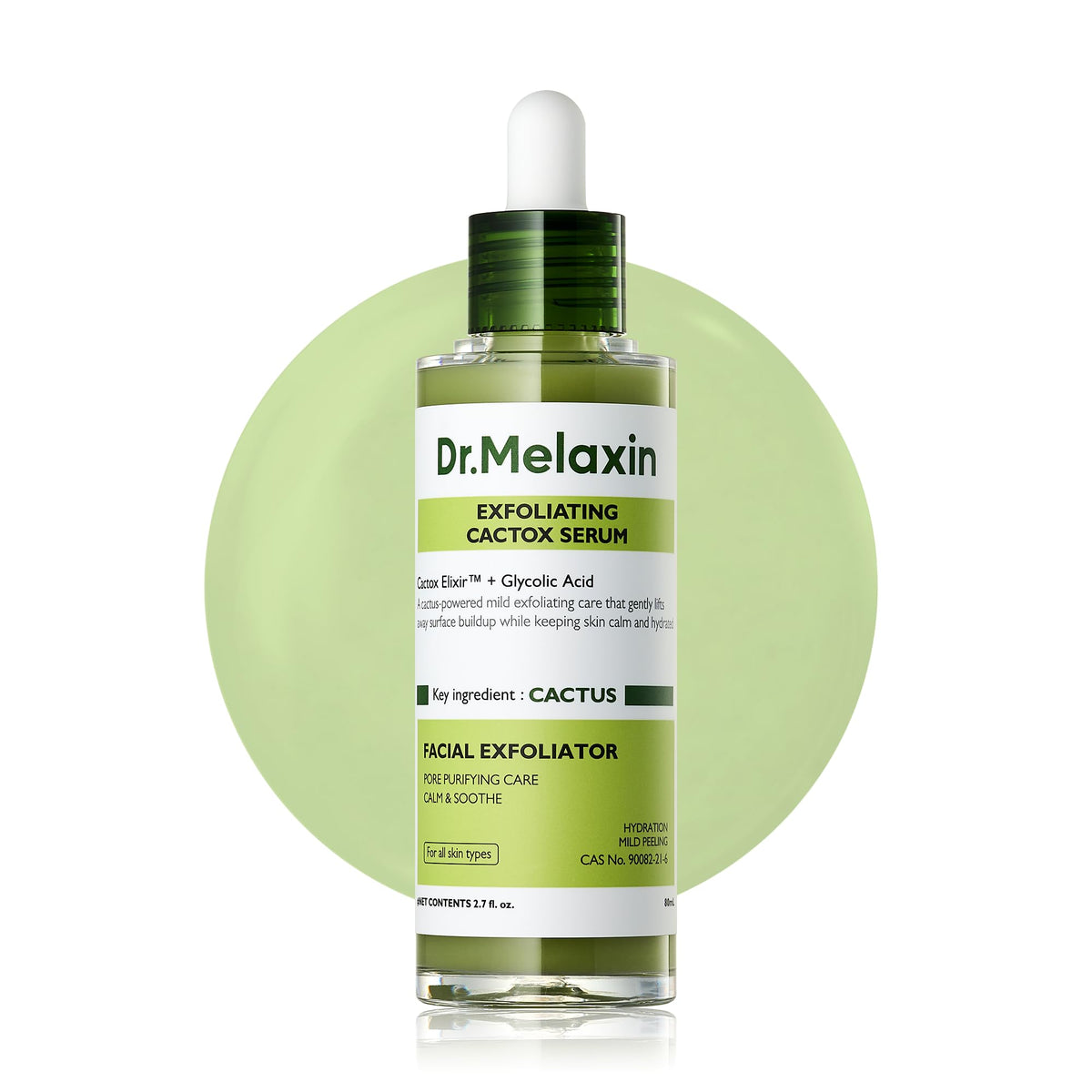 Dr.Melaxin Peel Shot Glow White Rice Peeling Ampoule with Rice Extract & AHA BHA, Gentle Exfoliating Serum for Sebum Control, Niacinamide & Hyaluronic Acid, Korean Skincare, 2.71 fl.oz
