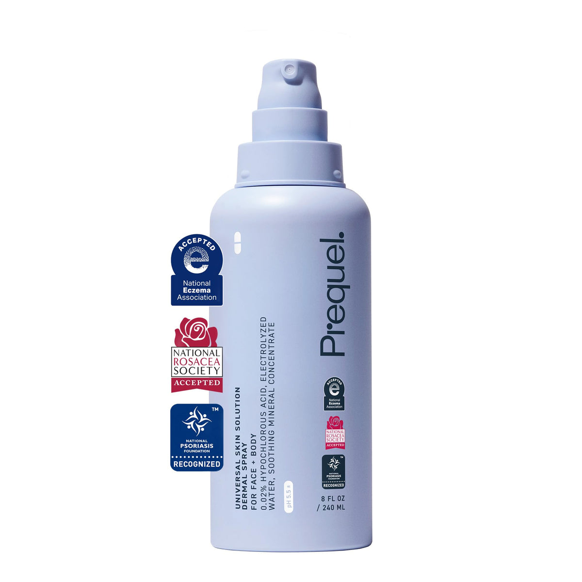 Prequel Skin Hypochlorous Acid Spray - HOCL Facial Mist Minerals 4oz