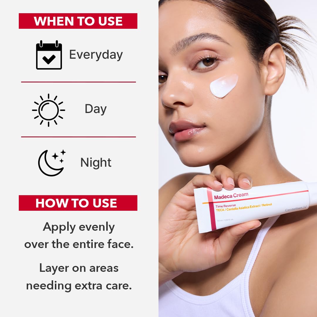 CENTELLIAN 24 Madeca Cream Time Reverse, TECA Moisturizer (2-Pack)