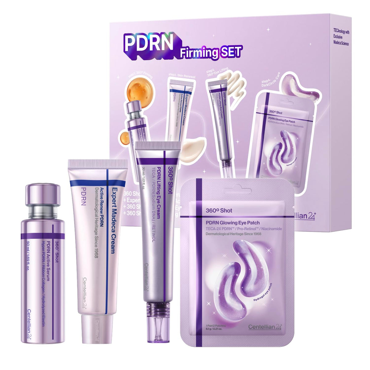 CENTELLIAN 24 360 Shot PDRN Firming Eye Cream, TECA Retinol Care
