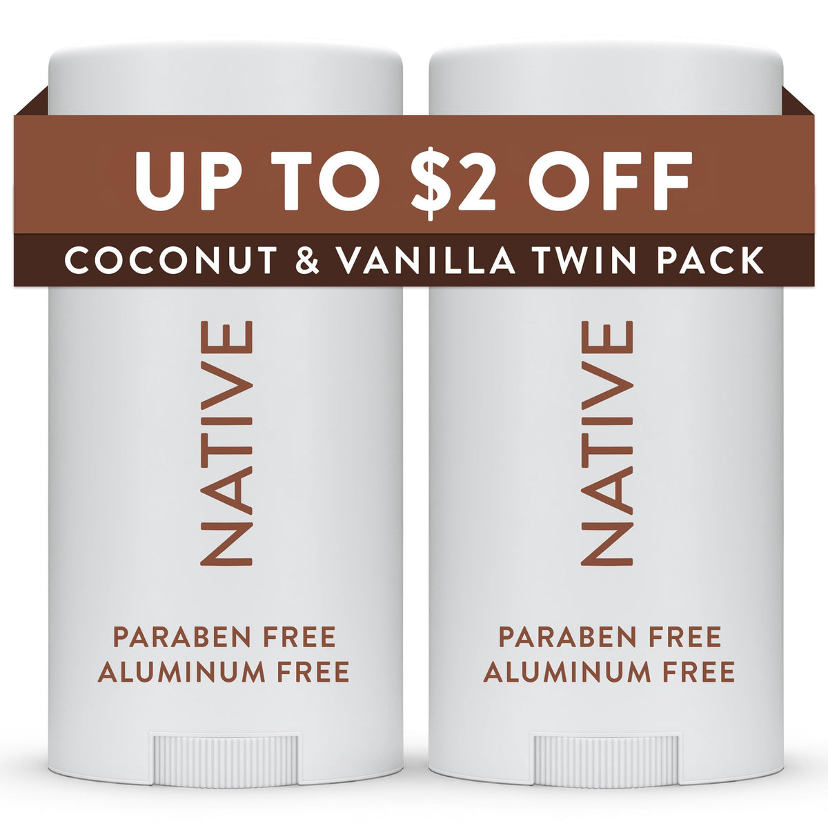 Native Aluminum-Free Deodorant for Women & Men, Coconut & Vanilla, 2.65oz