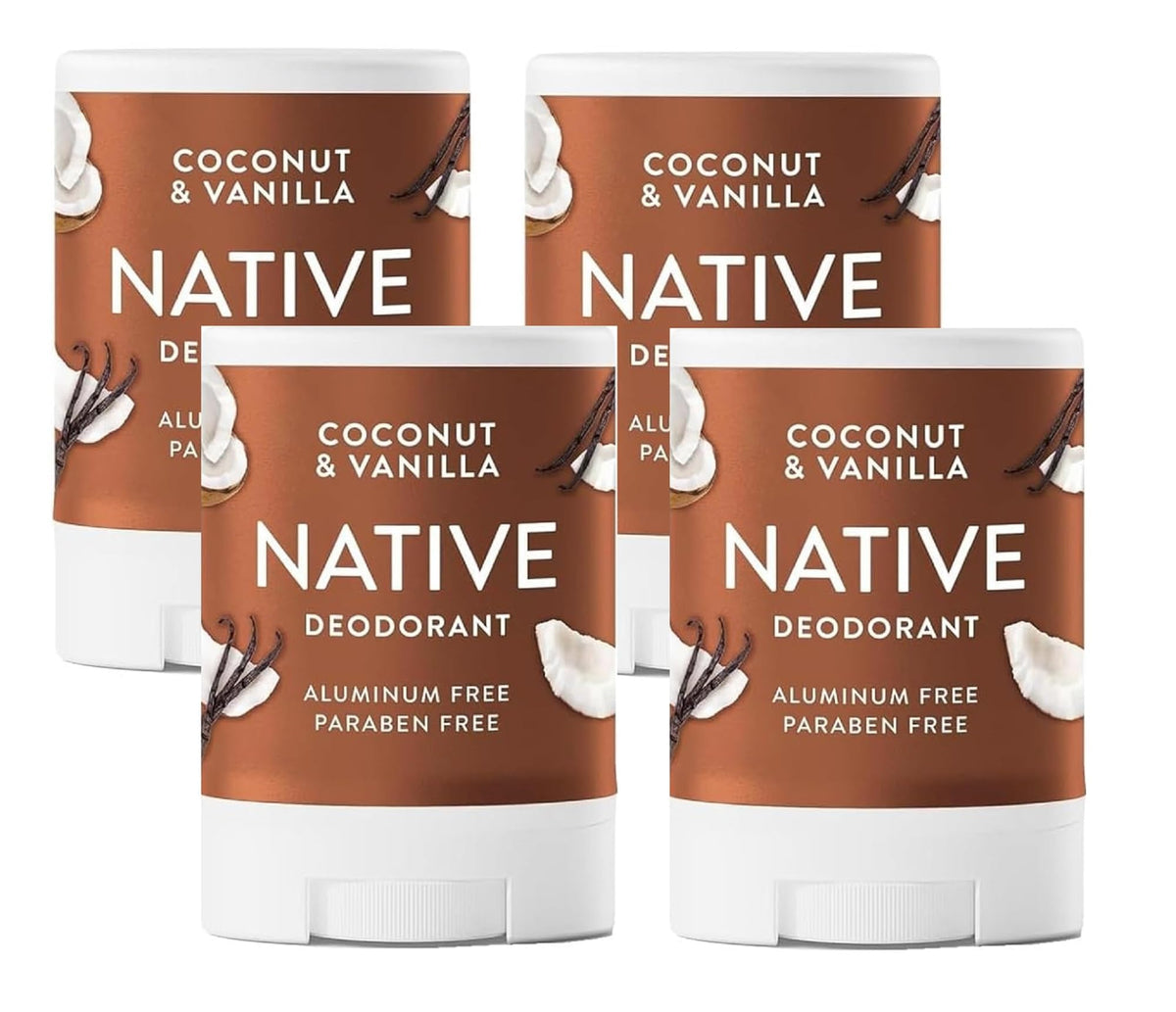 Native Aluminum-Free Deodorant for Women & Men, Coconut & Vanilla, 2.65oz