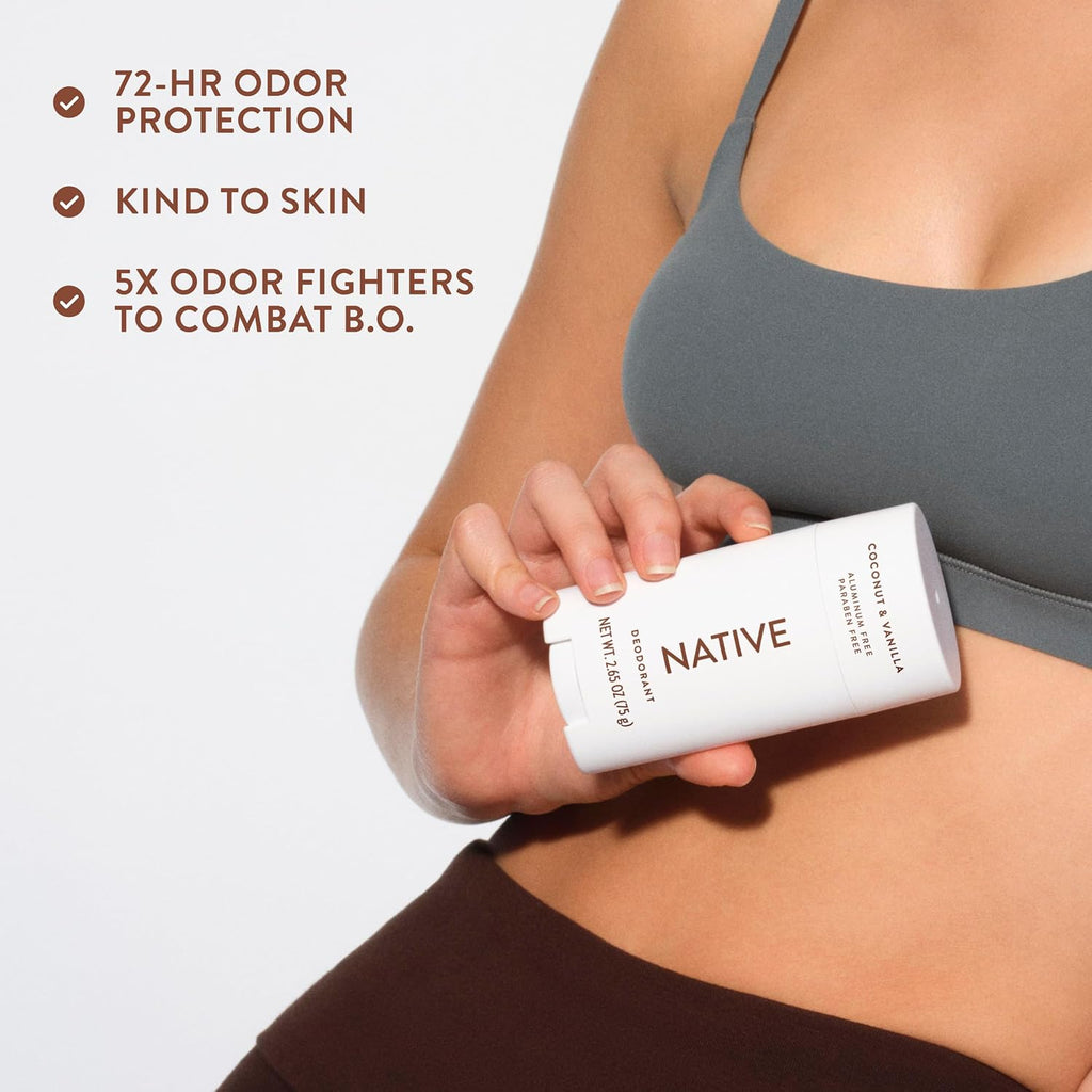Native Aluminum-Free Deodorant for Women & Men, Coconut & Vanilla, 2.65oz