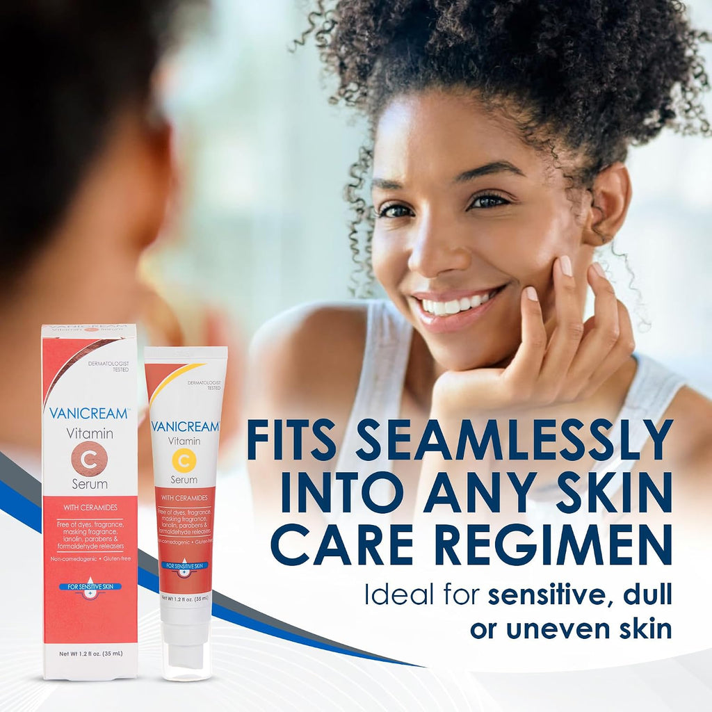 Vanicream Vitamin C Serum, 1.2 Fl Oz, Formulated without Common Irritants for Sensitive Skin, Milky and Lightweight, Boosts Glow, Dermatologist-Tested
