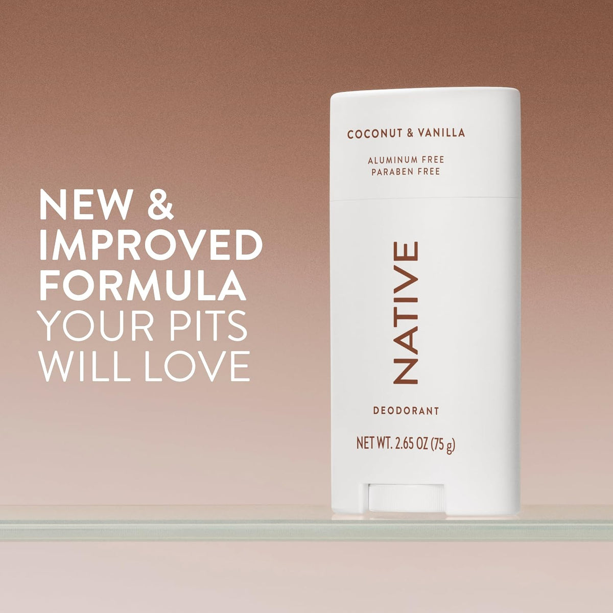 Native Aluminum-Free Deodorant for Women & Men, Coconut & Vanilla, 2.65oz