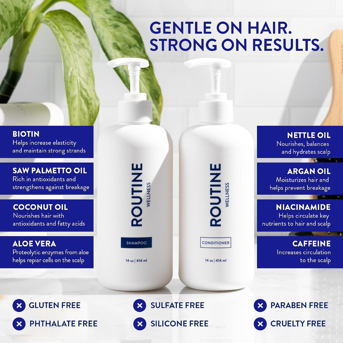 Routine Wellness Anti-Thinning Shampoo & Conditioner - Rose Hips