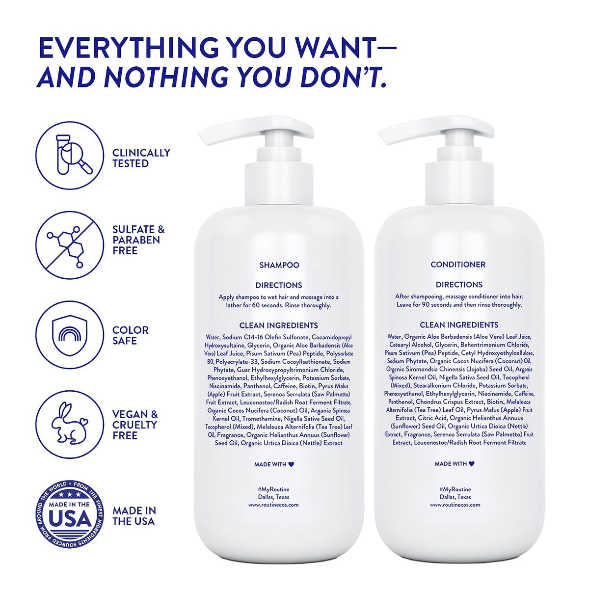Routine Wellness Anti-Thinning Shampoo & Conditioner - Rose Hips